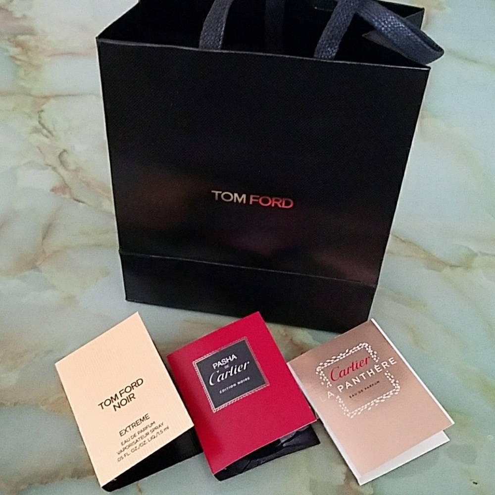 Tom Ford, Cartier, Yves Saint Laurent fragrances
